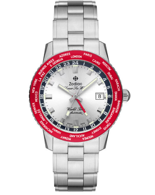 Zodiac Super Sea Wolf GMT World Time automático