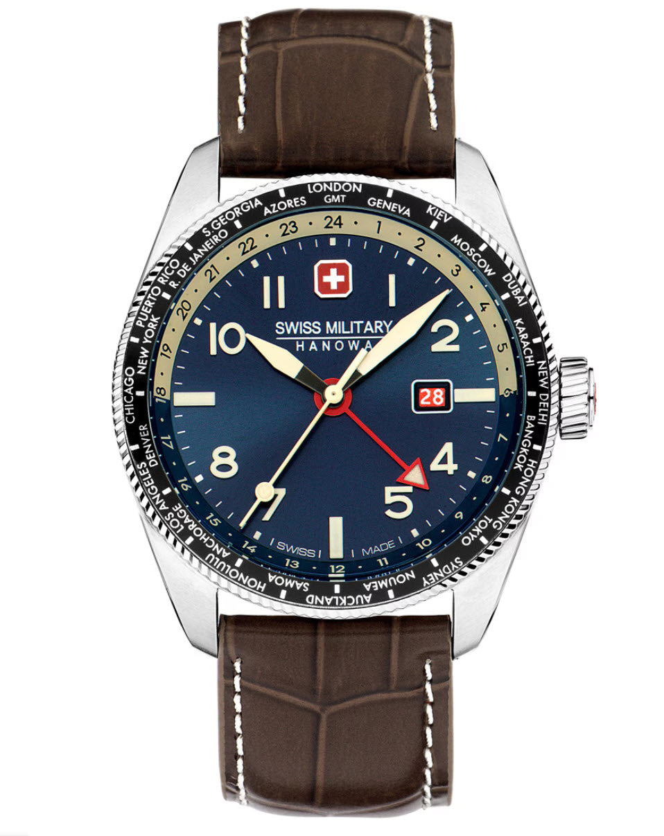 Swiss Military GMT marrón 42mm