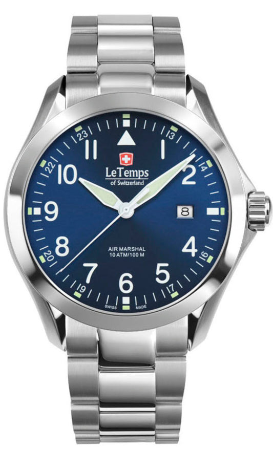 Le Temps Air Marshal azul 316L 43mm