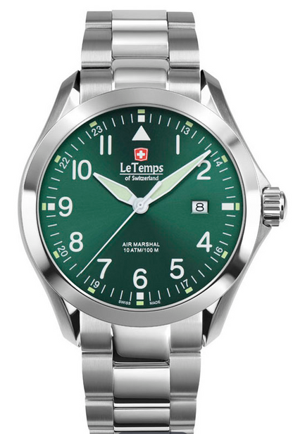 Le Temps Air Marshal verde 316L 43mm