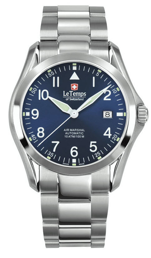 Le Temps Automático Air Marshal azul 316L  40mm