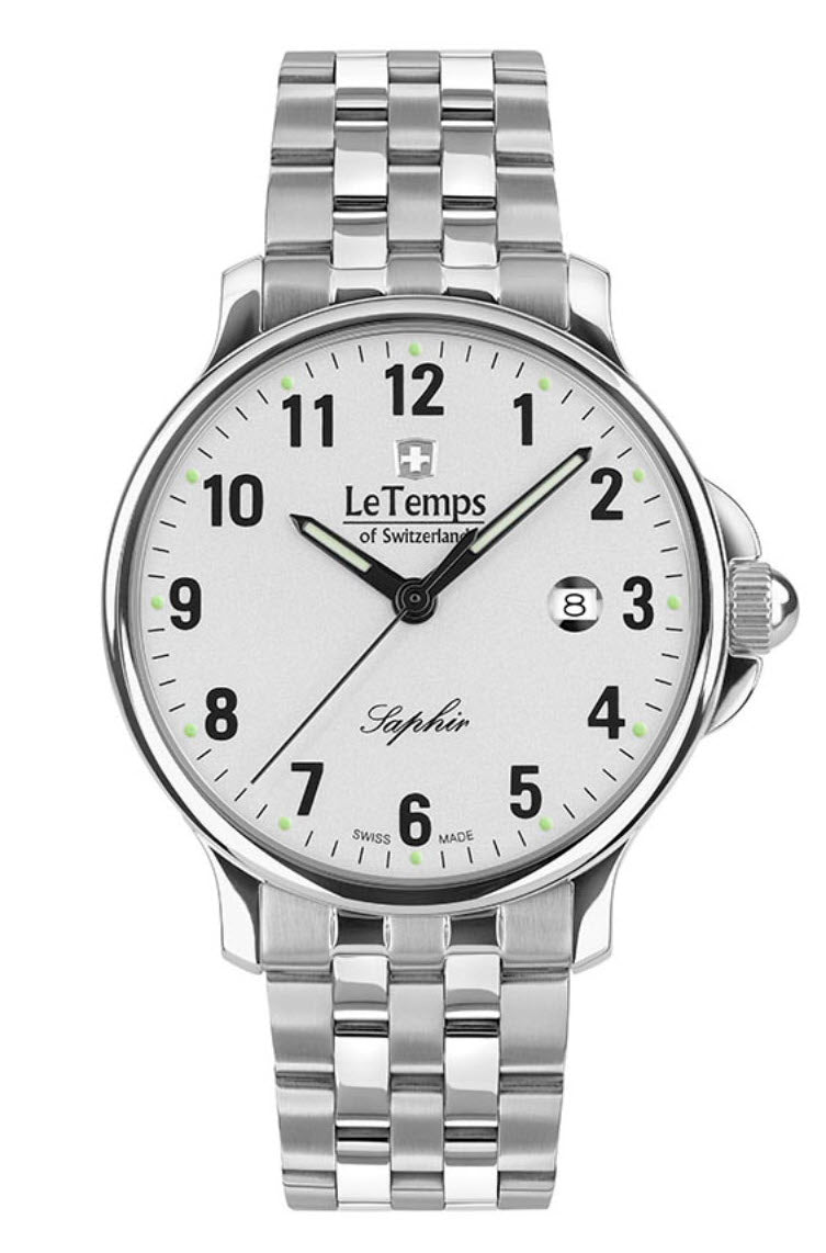 Le Temps Zafira Gent blanco plateado 316L 41mm