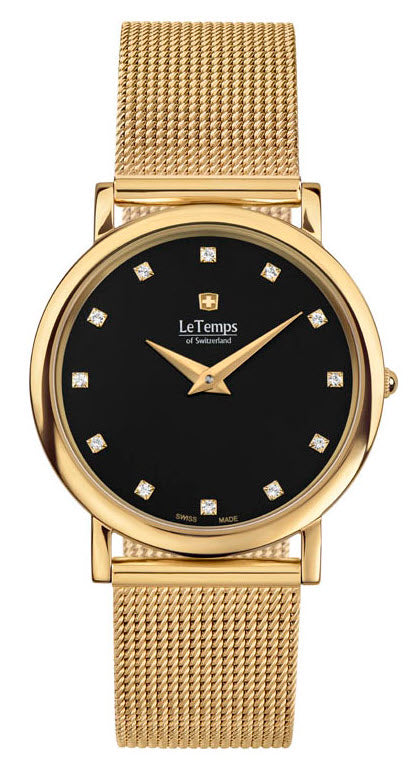 Le Temps Zafira Slim dorado PVD 34mm