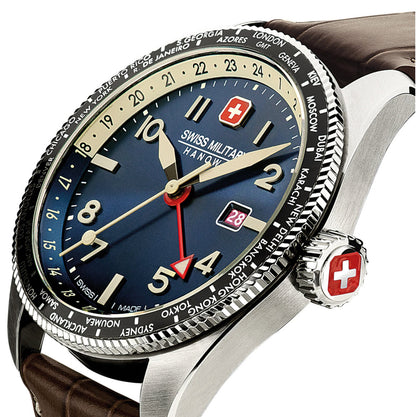 Swiss Military GMT marrón 42mm