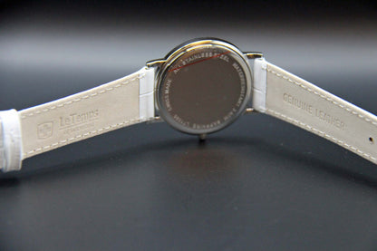 Le Temps Zafira Slim Swarovski Saphir blanco 34mm