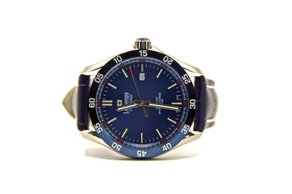 Le Temps Sport Elegance Gent cuero azul oscuro 316L 43mm